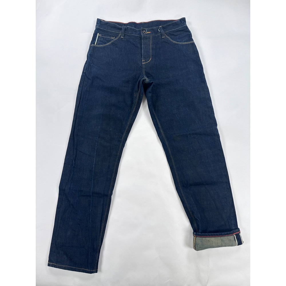Raleigh Denim Mens Jeans 30 Indigo Graham White Oak Selvedge Button Fly Slim